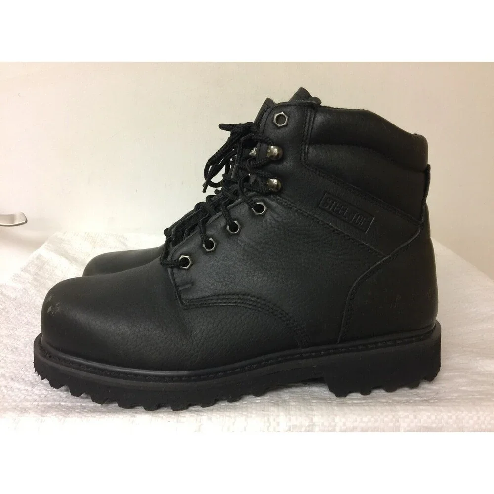 Wear guard Size 10.5 XW Men Black Leather Oil Resistant SteelToe Work Boot
